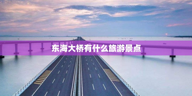 东海大桥有什么旅游景点
