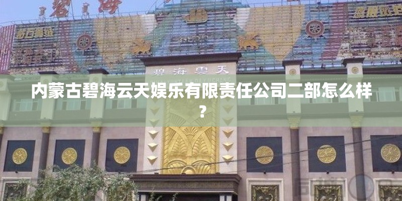 内蒙古碧海云天娱乐有限责任公司二部怎么样？