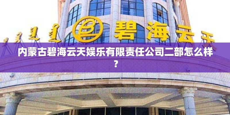 内蒙古碧海云天娱乐有限责任公司二部怎么样？