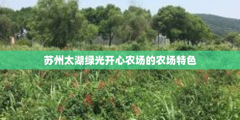 苏州太湖绿光开心农场的农场特色