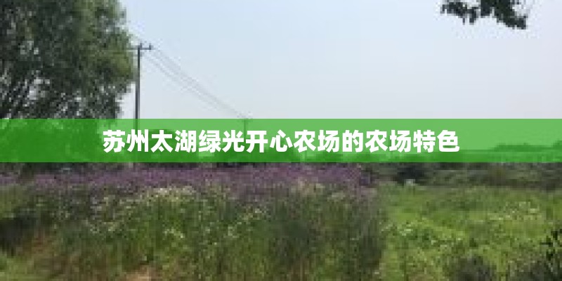 苏州太湖绿光开心农场的农场特色