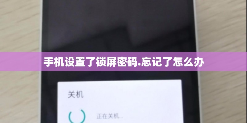 手机设置了锁屏密码.忘记了怎么办