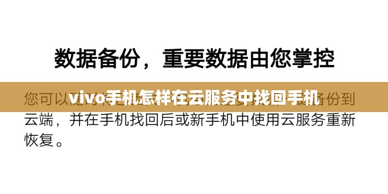 vivo手机怎样在云服务中找回手机