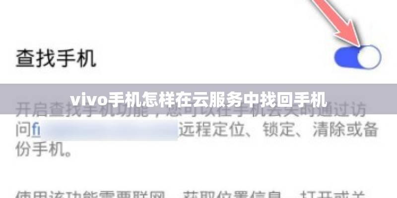 vivo手机怎样在云服务中找回手机