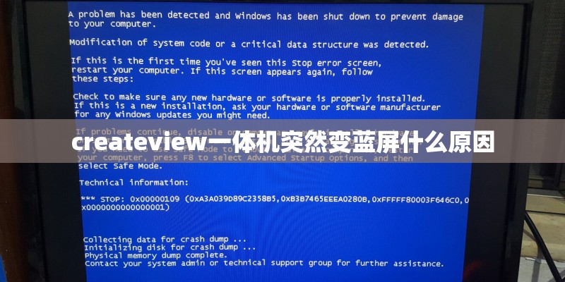 createview一体机突然变蓝屏什么原因