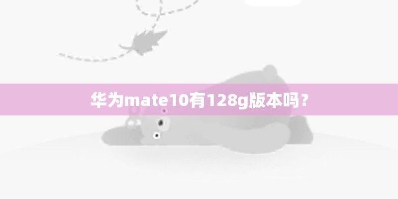 华为mate10有128g版本吗？