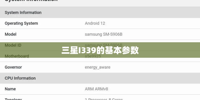 三星I339的基本参数
